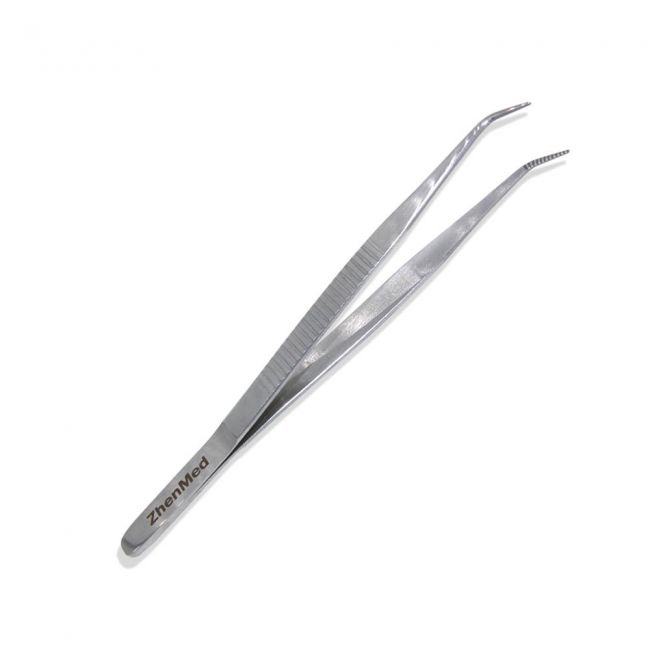 Pinça Odontopediatria  Ponta Curva 12cm - ZhenMed
