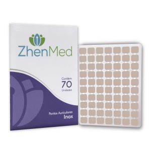 Placa Ponto Inox para Auriculoterapia 70un - Zhenmed