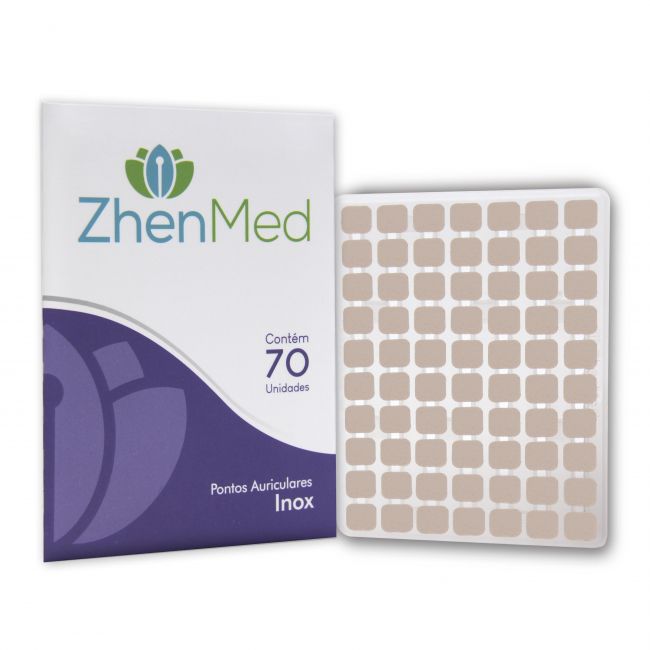 Placa Ponto Inox para Auriculoterapia 70un - Zhenmed