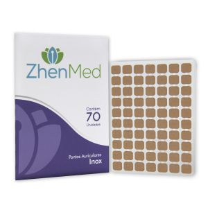 Placa Ponto Inox para Auriculoterapia 70un - Zhenmed